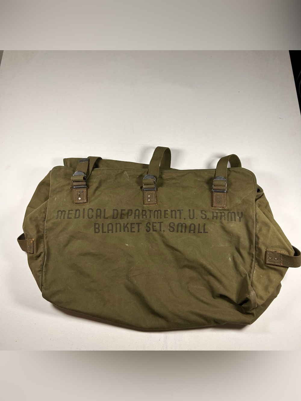 WW2 WWII Canvas Medical Department U.S. Army Blanket Set Small Bag Rare 1944